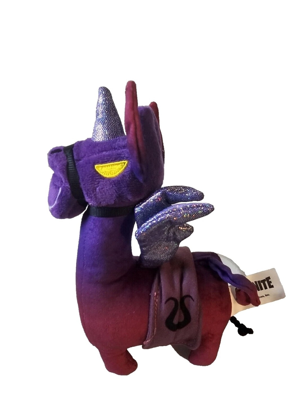 Russ Fortnite Dark Llamacorn 8" Plush Llama Unicorn Sparkling Horn Wings Stuffed